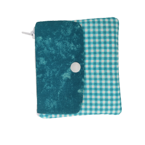 monedero estampado de cuadros