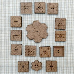 Set de botones de la colcha de Patchwork