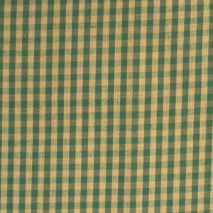 Tela country cuadros pequeños verde y beige